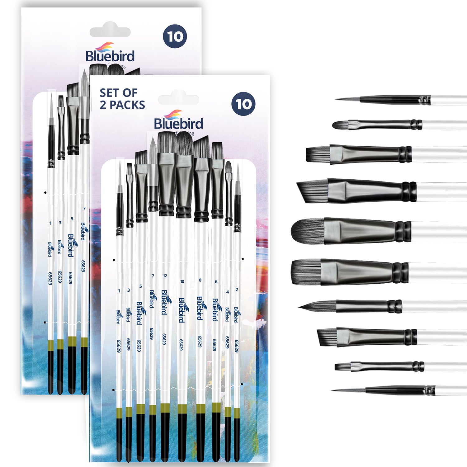 Spring Pcs Bluebird Artist Brushes - 10 x 2 PCS – Bluebird